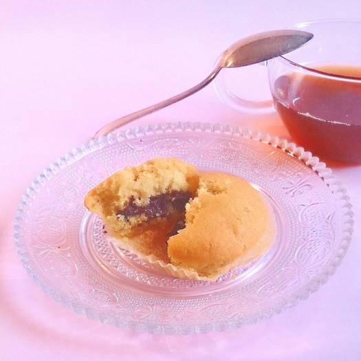 muffin con cuore di cioccolato